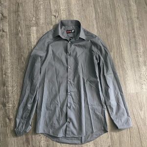 Slim fit men’s small grey button down